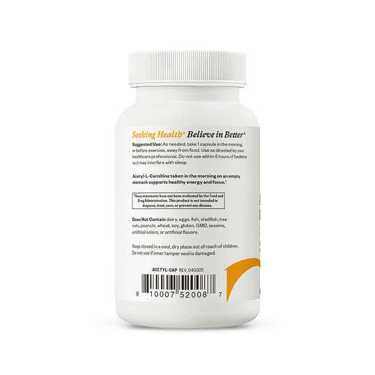 Supplement container with label on a white background