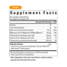 Supplement facts label for a product with orange flavor, showing nutritional information and ingredients.