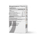 Supplement facts label on a white background