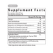 Supplement facts label for an unflavored product with detailed nutritional information.