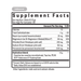 Supplement facts label for an unflavored product on a white background