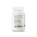 White supplement bottle with label on a white background