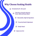 Why choose seeking health graphic 