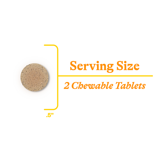 Image of chewable tablet size .5"