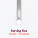 Image of serving size 1 scoop = 2/3 teaspoon 