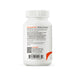 Back label of a supplement container with text and a barcode on a white background