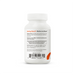 White supplement bottle with label on a white background