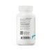 White supplement bottle with label on a white background