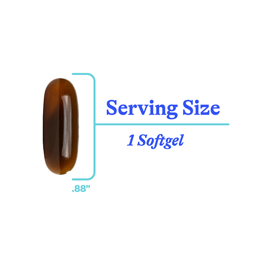 Softgel size .88 inches