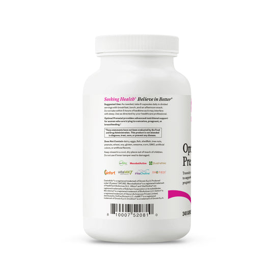 Supplement bottle with label on a white background