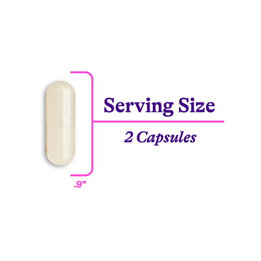Prenatal Essentials MF serving size  2 capsules - 0.9"
