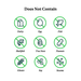 Allergen-free icons on a white background