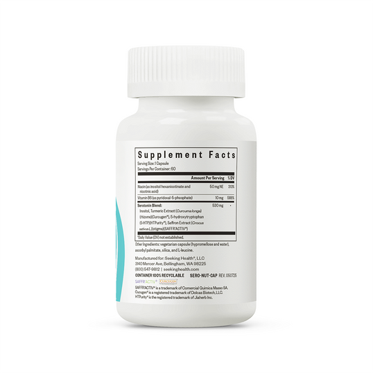 Supplement bottle with 'Supplement Facts' label on a white background