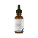 Brown glass bottle with dropper on a white background